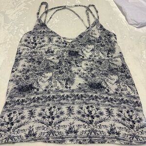O’Neill Elegant Floral Camisole in Navy and White